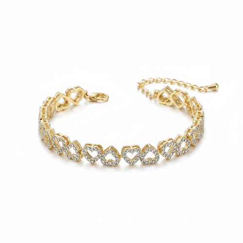 Bracelet cœurs fond blanc