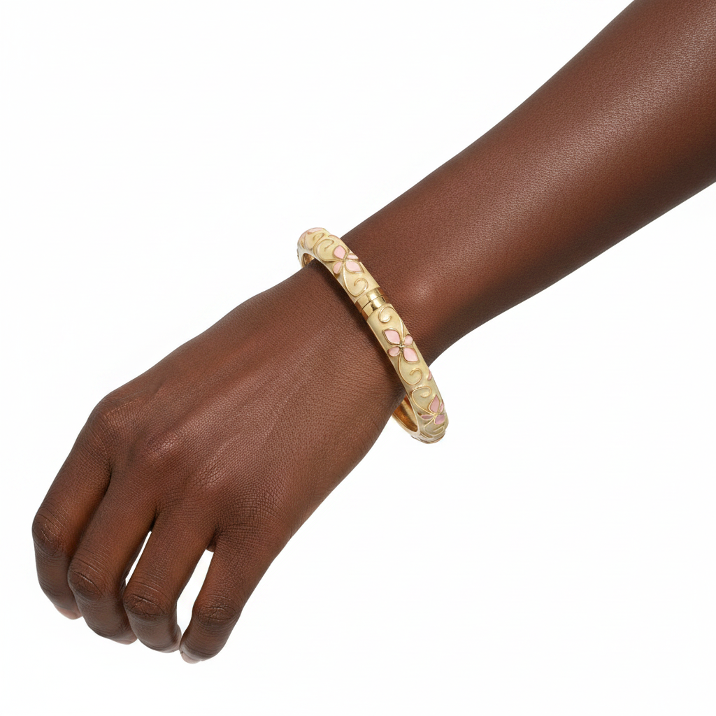 Bracelet émail crème naturel