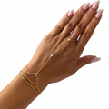 Bracelet main fond blanc