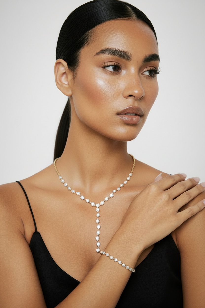 Mannequin ton naturel fond blanc
